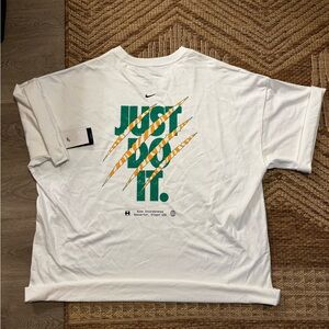Nike Air White 'Just Do It' Men's Oversized Tee